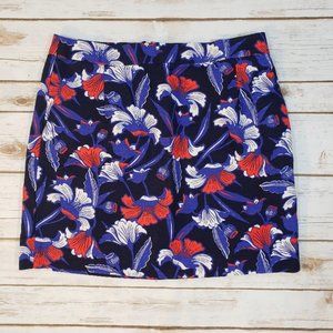 J. CREW Flower Print Mini Skirt Sz 8